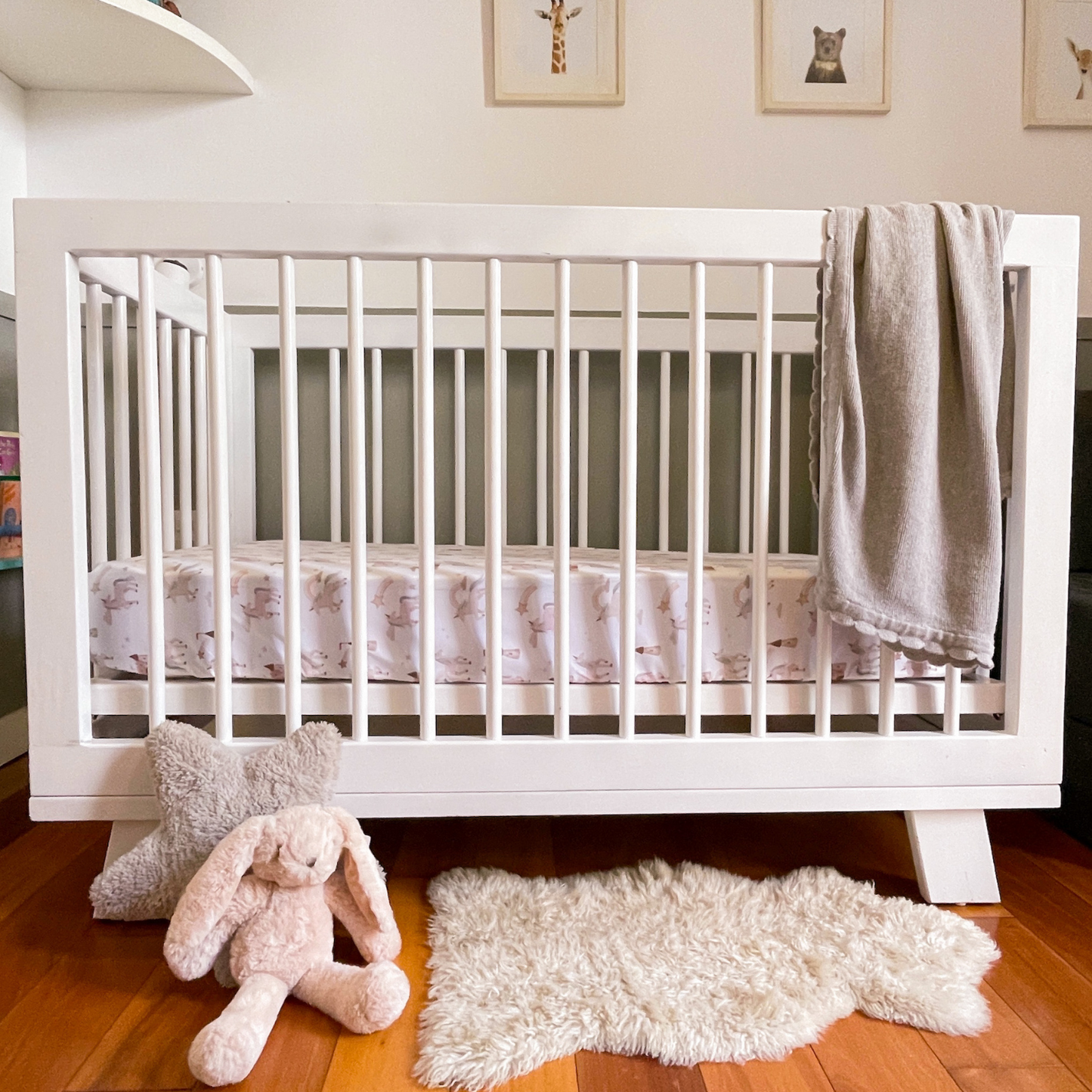 Sábana Ajustable Cuna Unicornio 100% algodón - 200 hilos