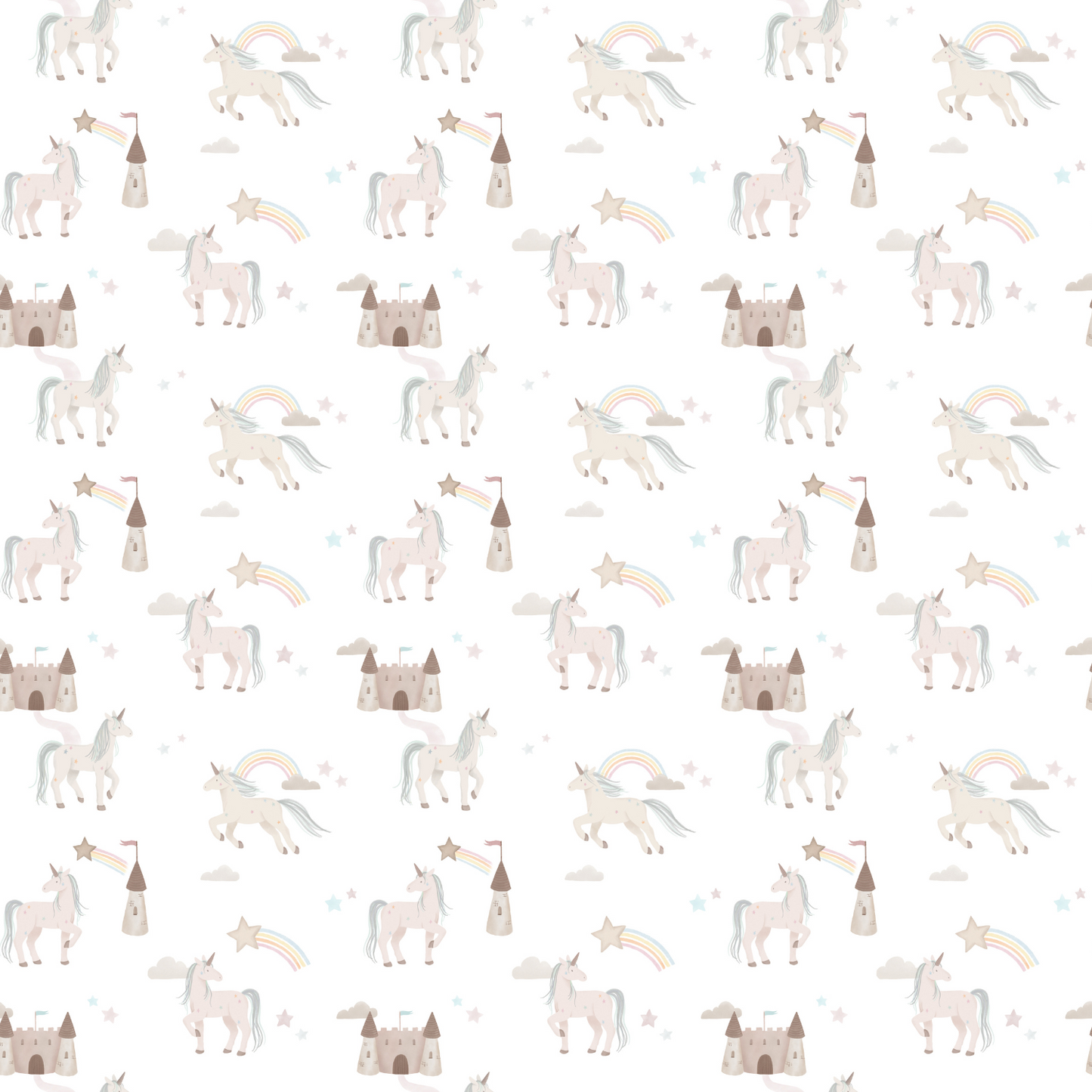 Sábana Ajustable Cuna Unicornio 100% algodón - 200 hilos