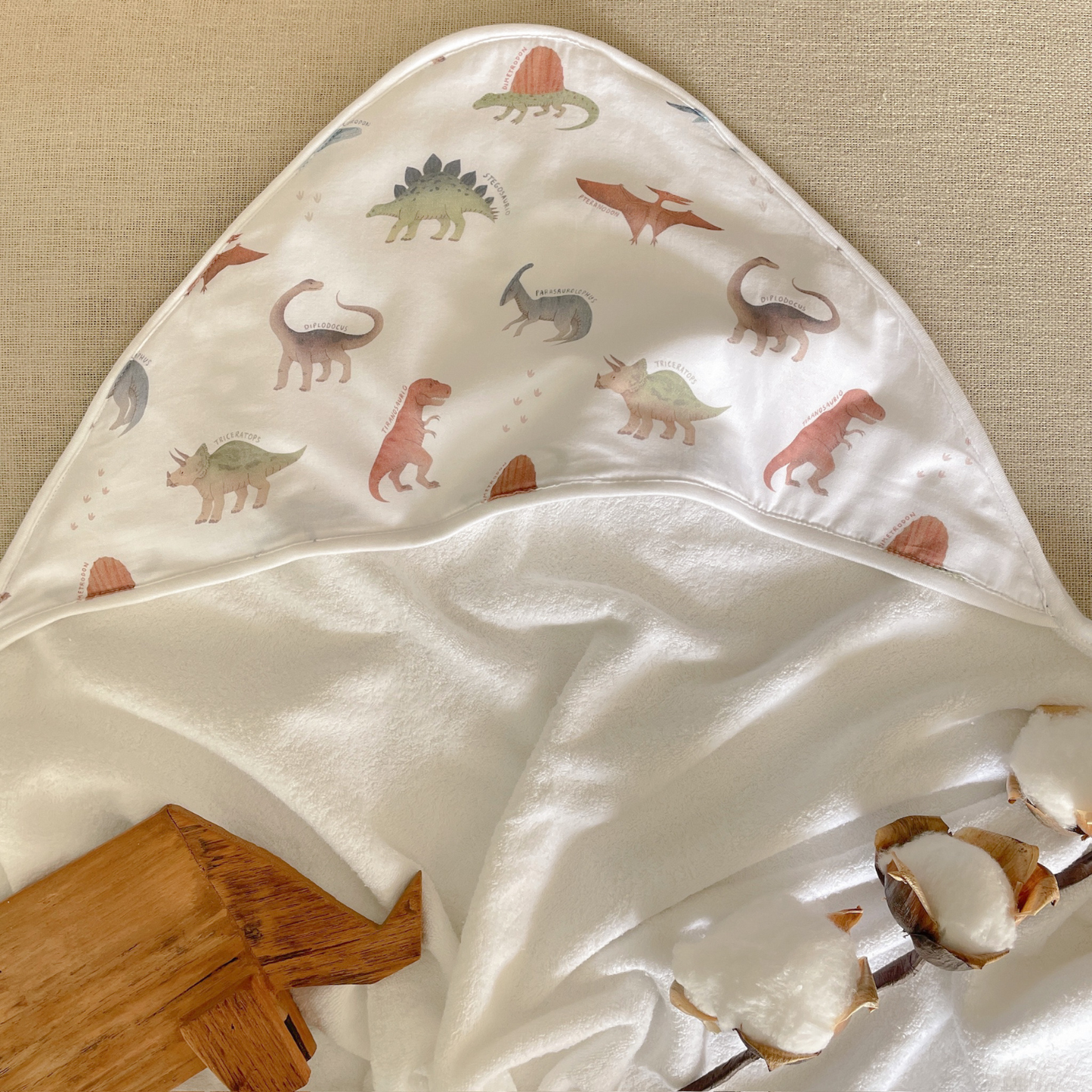 Toalla con Capucha Dinos